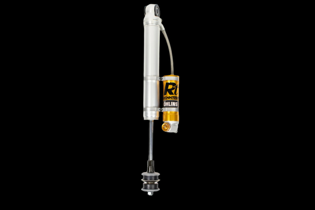 Pair of RENNtech Performance Shocks for Mercedes-Benz G-Wagon, showcasing robust build and advanced adjustability features.