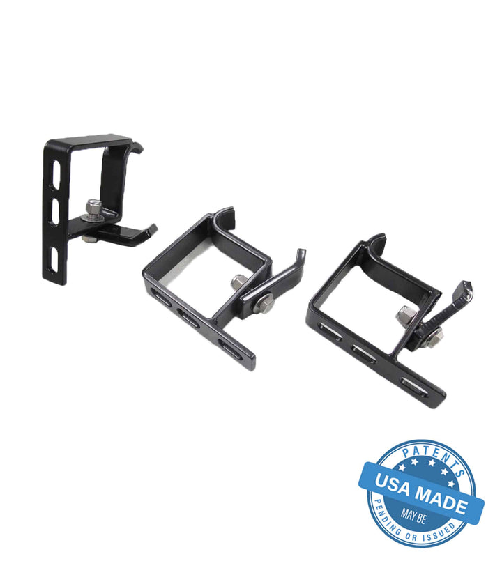 GOBI Triple Support Awning Brackets for G-Wagon Stealth Rack: 3-point stability, universal compatibility, powder-coated durability