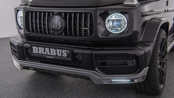 Seamless Installation of Brabus Widestar Carbon Fiber Front Underride Guard on Mercedes G63 W463A – Precision Fit for a Refined Look