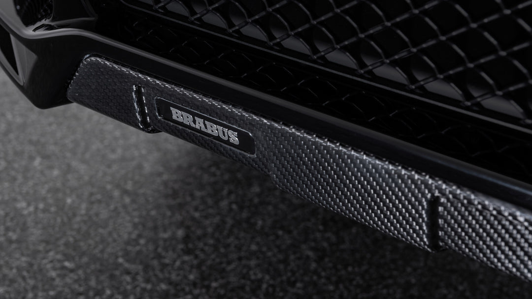 Premium Carbon Fiber Weave on Brabus Widestar Front Underride Guard – Lightweight yet Durable Construction for Enhanced Off-Road Protection