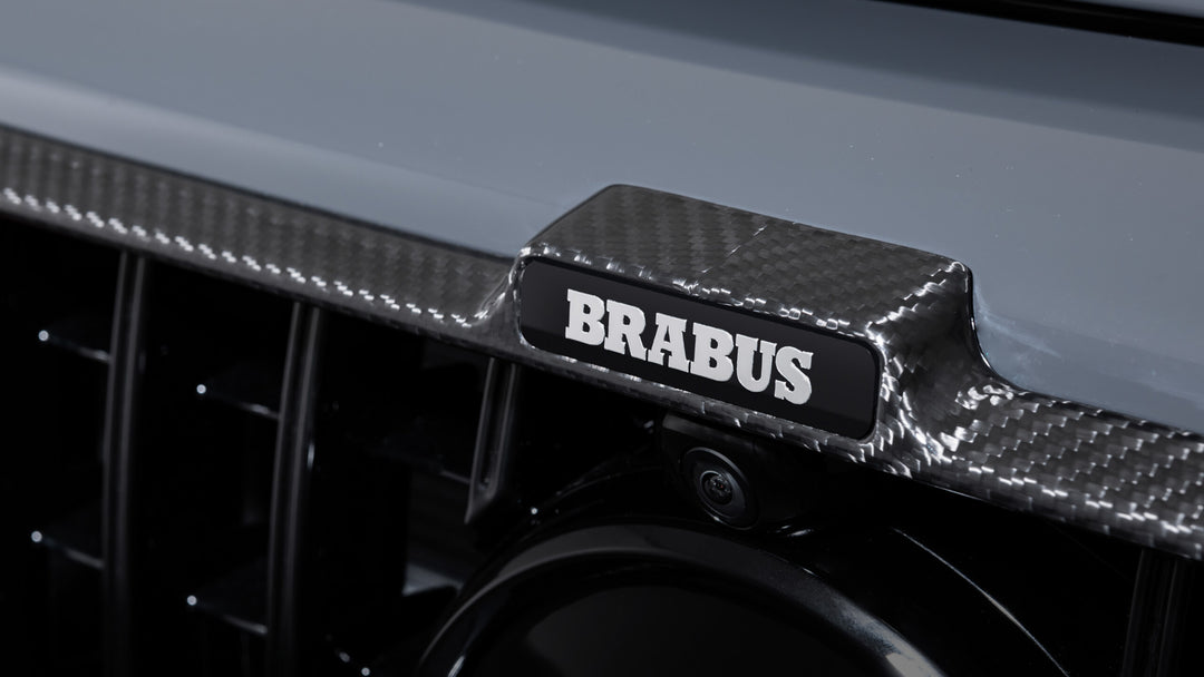 High-Quality Carbon Fiber Construction of Brabus Radiator Grille Attachment - Adds Elegance to G-Class Front End