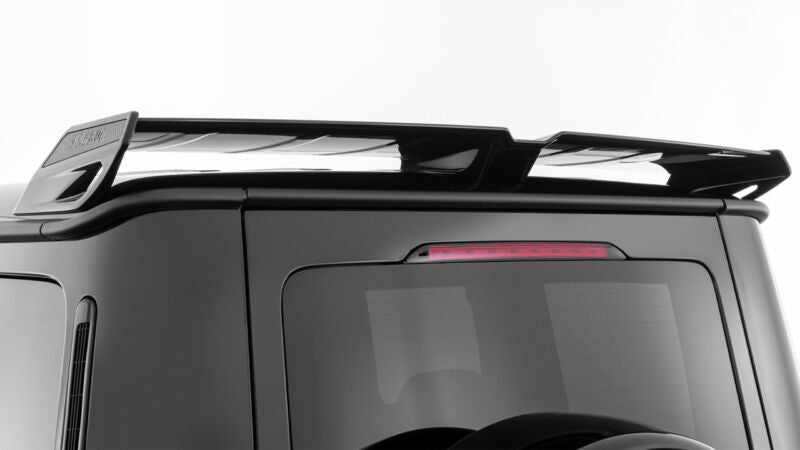 Brabus Rear Spoiler with Carbon Inserts for Mercedes G-Class – Glossy/Matte Carbon Fiber Enhances Aerodynamics and Luxury Aesthetic