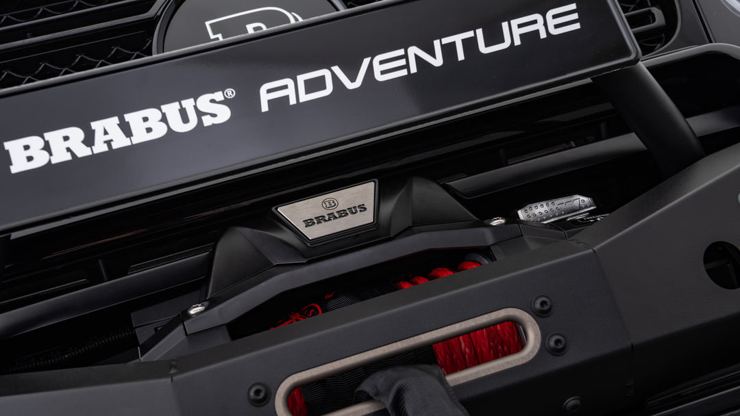 Luxury BRABUS Adventure Winch seamlessly integrated for G-Class off-road recovery with premium design and powerful performance
