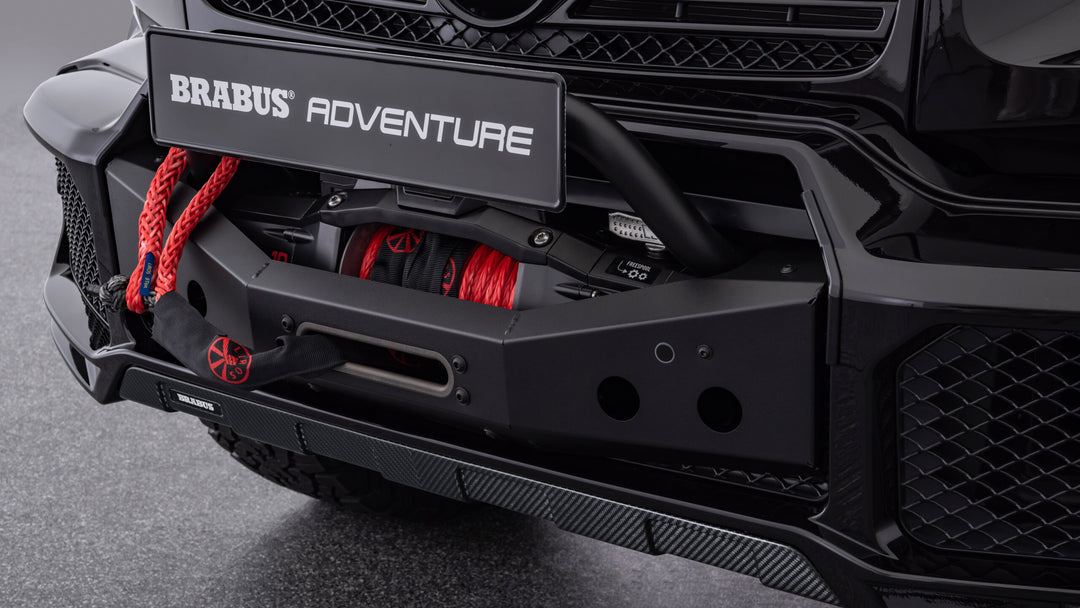 BRABUS Adventure Winch for Mercedes G-Class W463A with 4,500 KG towing capacity and remote control operation.