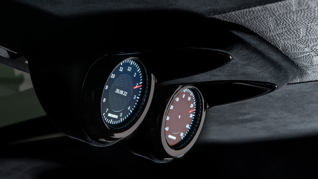 Luxury BRABUS Roof Instruments, adding a refined and exclusive touch to the interior of the Mercedes G-Class with premium craftsmanship
