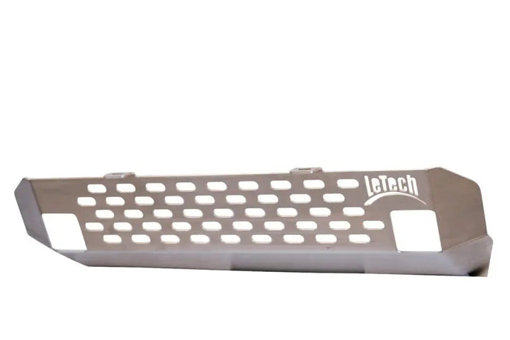 Durable and corrosion-resistant LETECH Engine Skid Plate made from high-quality stainless steel, integrated with a winch bumper.