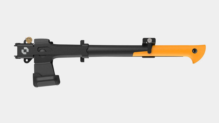 Premium Fiskars X24 Splitting Axe with a double-hardened steel blade and SoftGrip handle for enhanced comfort and control.