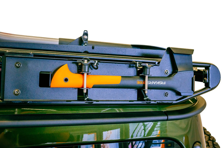 Premium LETECH Axe Holder for convenient and rattle-free transportation of your Fiskars axe