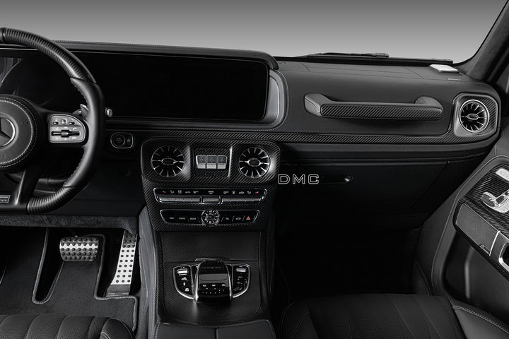 Mercedes-AMG G63 door panel with DMC carbon fiber trim - seamless LHD/RHD compatibility