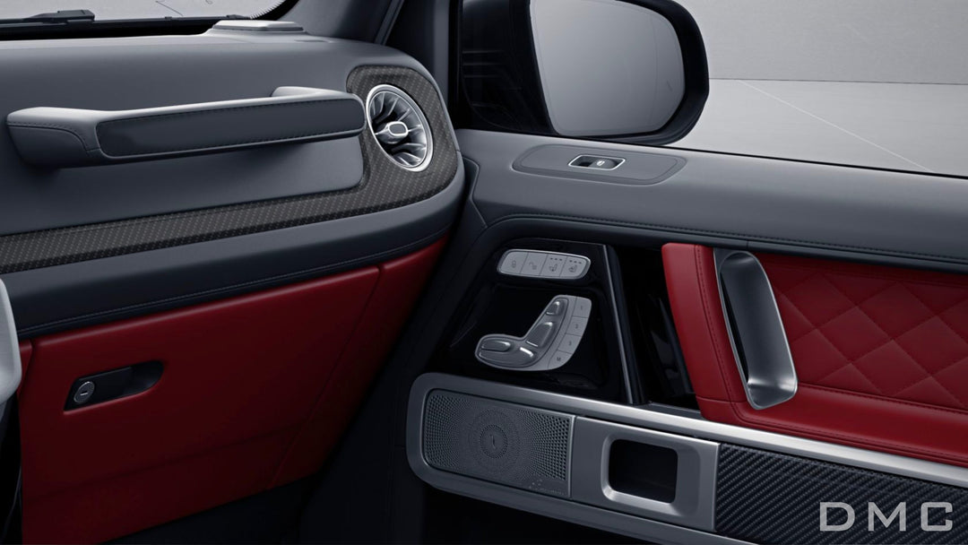 Mercedes-AMG G-Class interior with DMC carbon fiber dashboard trim - seamless OEM integration