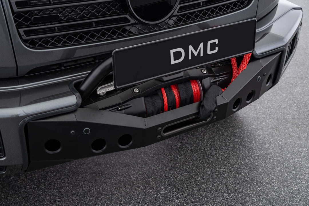 DMC 12,000-lb winch mount system installed on Mercedes-AMG G63 (W463A) - OEM-fit heavy-duty recovery solution
