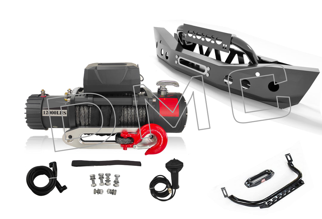 Low-profile winch mount maintains G63's approach angle while adding recovery capability"