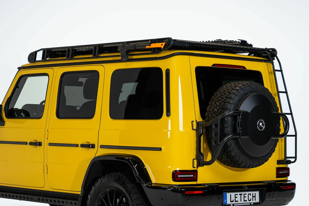 Premium LETECH Spare Wheel Carrier with optional lockable storage for added convenience and security.