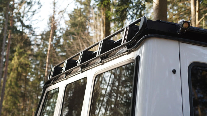 Elevate your G 500 4x4²'s off-road capabilities with the LETECH Roof Rack for secure gear transport.
