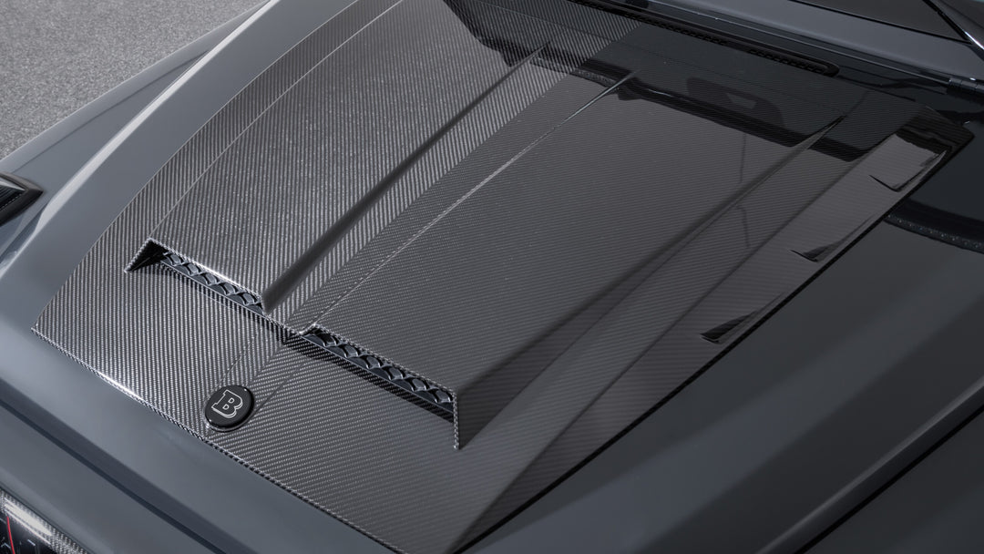 Brabus Carbon Powerdome Hood for Mercedes-AMG G63 (W463A) – Glossy Carbon Fiber with Aggressive Powerdome Design