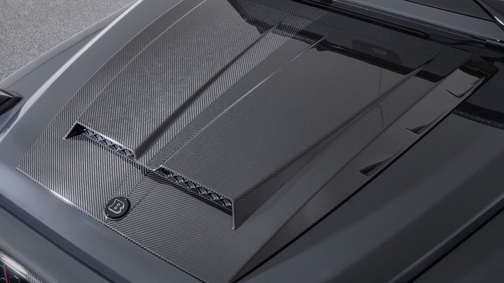 Brabus Carbon Powerdome Hood for Mercedes-AMG G63 (W463A) – Glossy Carbon Fiber with Aggressive Powerdome Design
