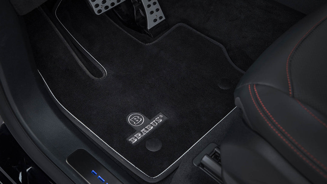 Brabus Velour Floor mat installed on driver side 