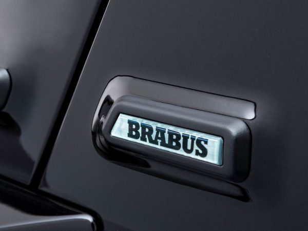 Luxury BRABUS Exterior Upgrade, featuring the A-Pillar Emblem for G-Class with seamless fit and finish silver