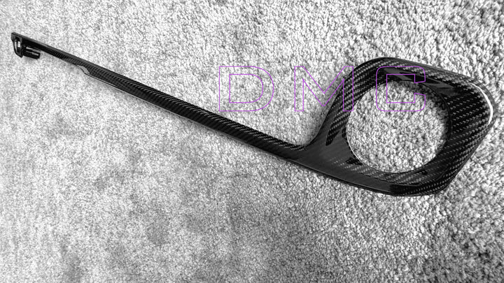DMC forged carbon fiber dashboard trim cover for Mercedes-AMG G-Class W463A/W464 - OEM-fit luxury interior upgrade close up from another angle 