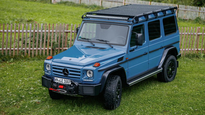 Customizable LETECH Roof Rack for G-Class, featuring corrosion-resistant KTL coating and lightweight construction