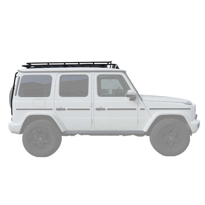 Low profile roof rack for Mercedes-Benz. side view