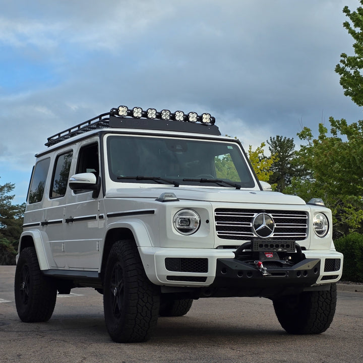 GOBI Stealth Rack installed on Mercedes-AMG G63 (No Sunroof) – Rugged and Durable.