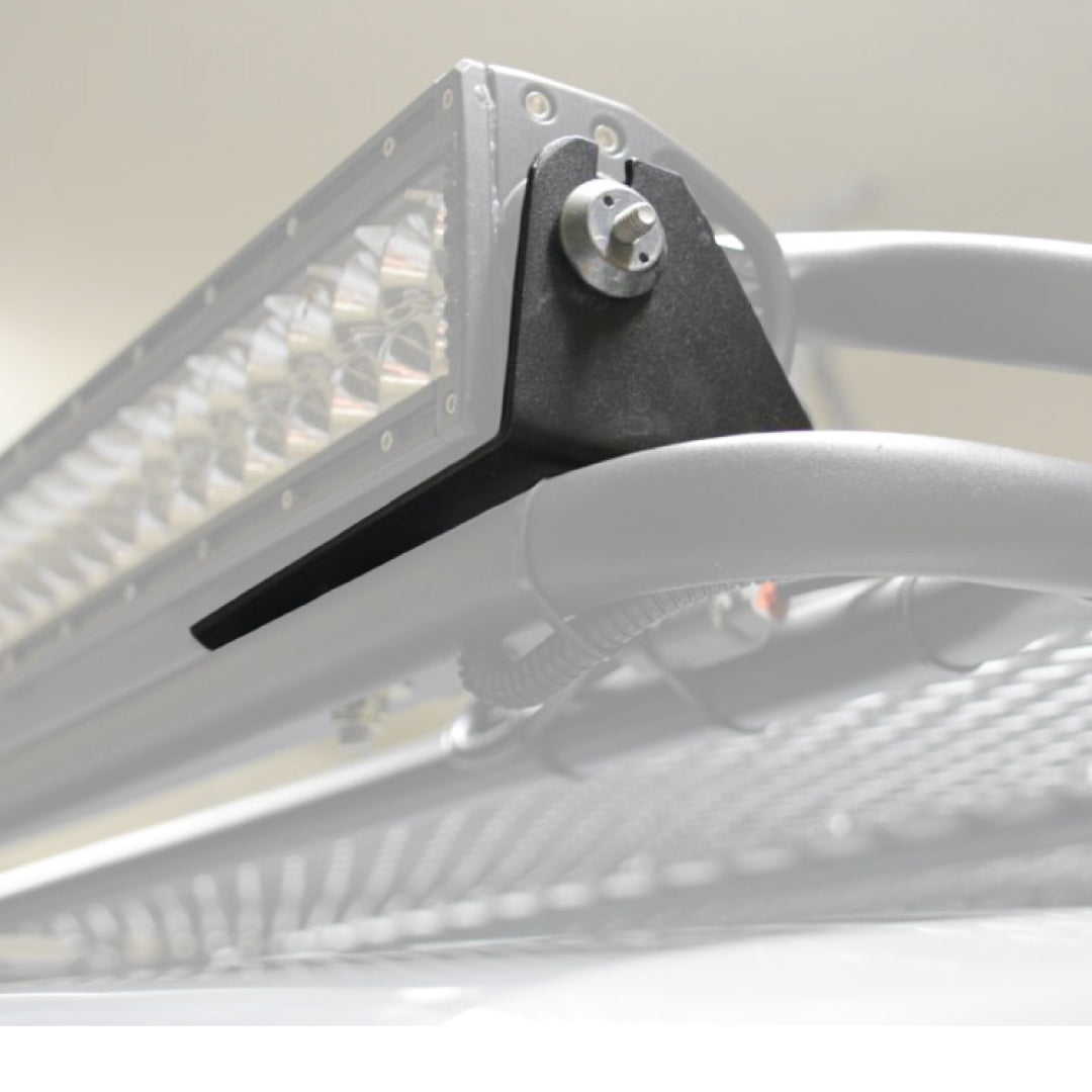 Close-up of the GOBI Racks brackets, highlighting their durable powder coating finish and no-drill mounting design.