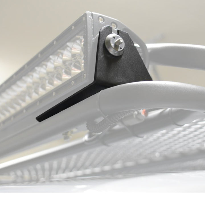 Close-up of the GOBI Racks brackets, highlighting their durable powder coating finish and no-drill mounting design.