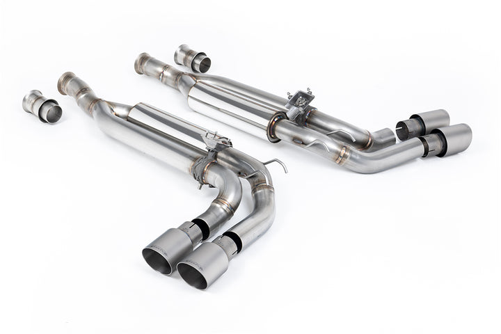 Milltek Sport valved cat-back exhaust system with Polished GT-90 quad tips for Mercedes-AMG G63 (W463)
