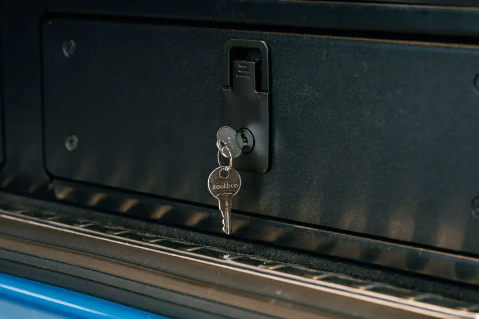 LETECH Storage Box Drawer System installed in a G-Class, showcasing its organized and accessible design.
