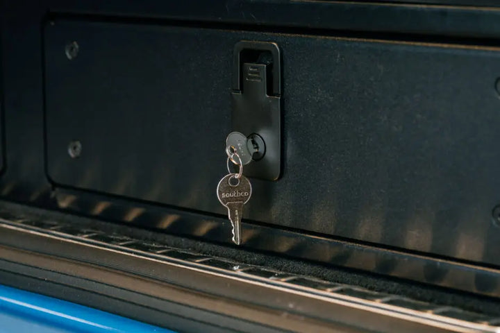 LETECH Storage Box Drawer System installed in a G-Class, showcasing its organized and accessible design.