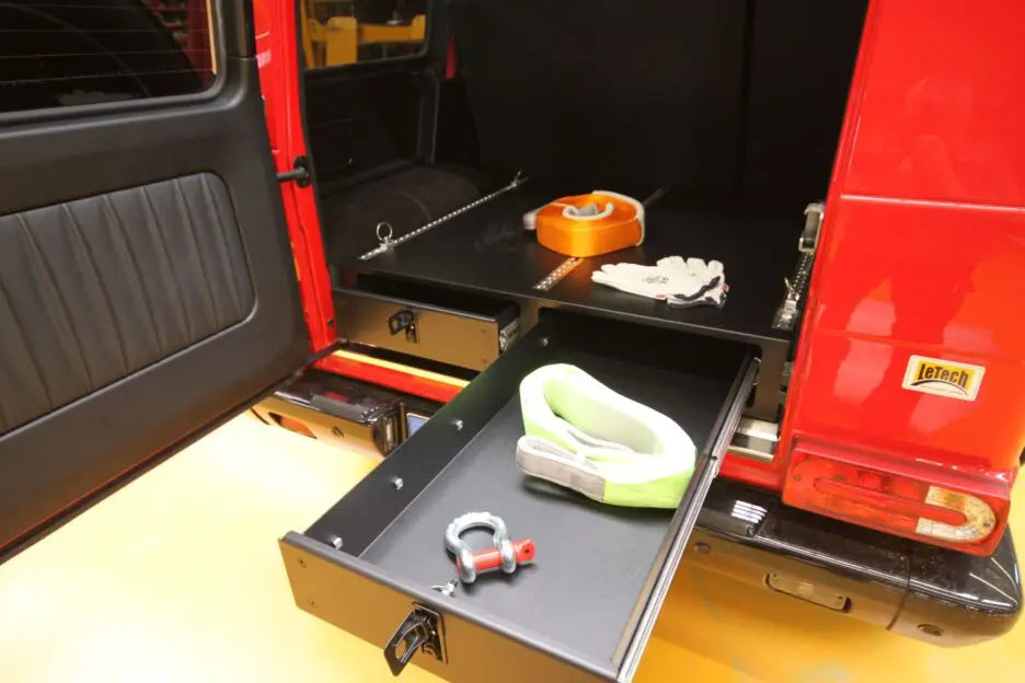 Premium LETECH storage solution with smooth-running drawers on heavy-duty rails.