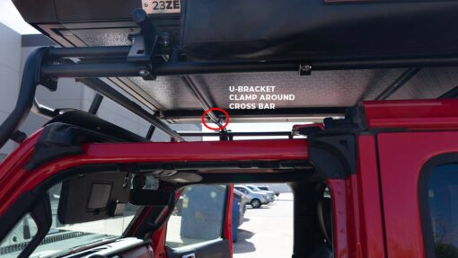 Close-up of the GOBI Crossbar U-Brackets, highlighting their durable construction and easy-to-install design.