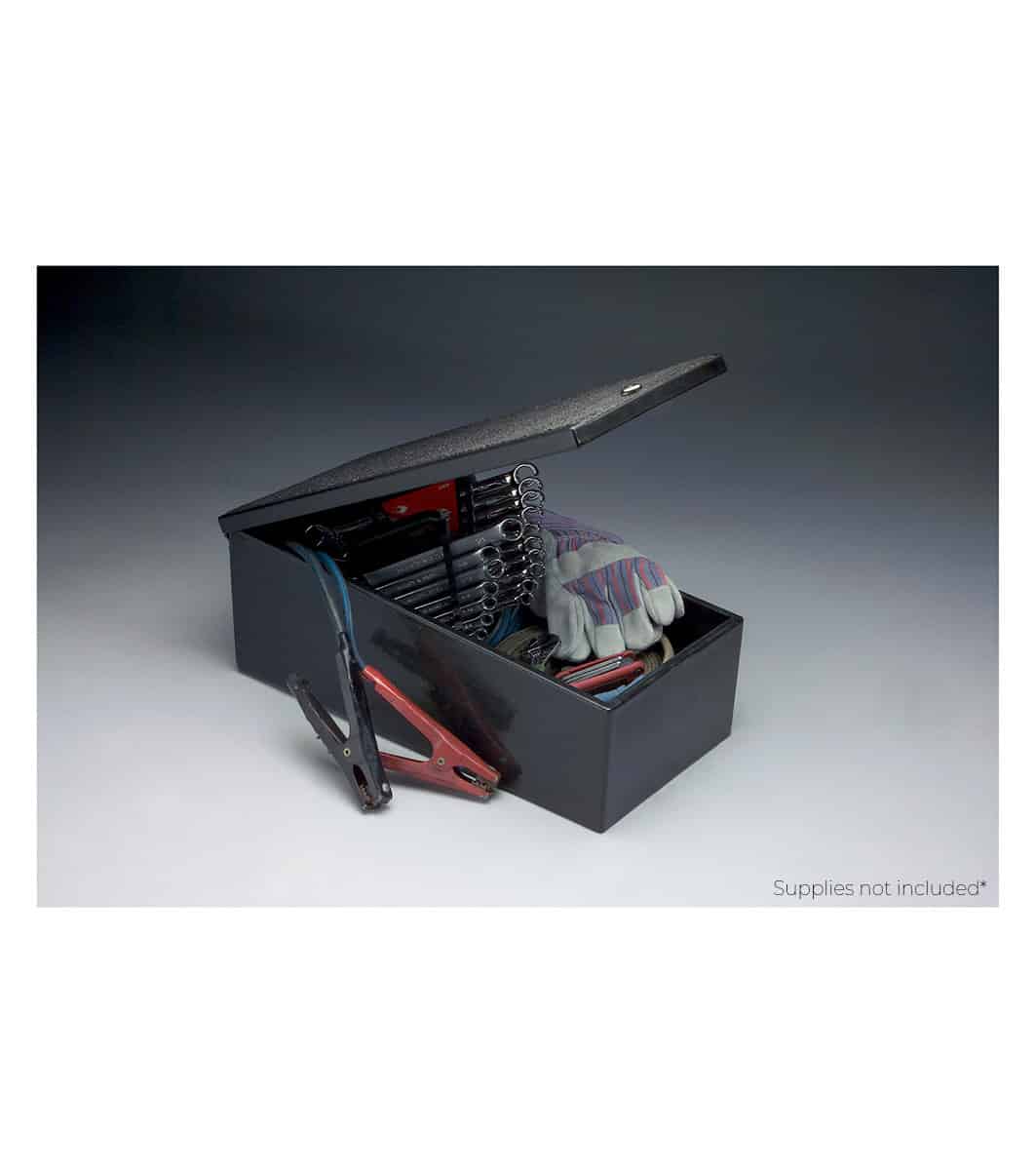 The GOBI Large Tool Box provides ample storage for tools, tie-downs, and accessories on the Ranger Roof Rack, ideal for overlanding and adventure enthusiasts