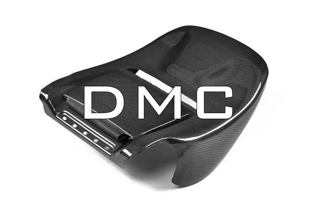 Mercedes-AMG G63 W464 seat with installed DMC carbon fiber backrest cover, seamless OEM integration