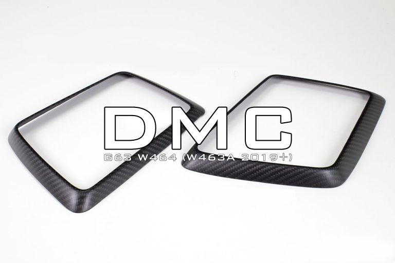 DMC Carbon fiber front light frames on white background 