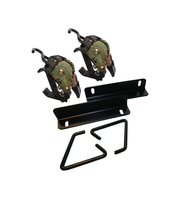 GOBI Tie Down System securing cargo on a GOBI Stealth Roof Rack, showcasing its versatility and secure design.