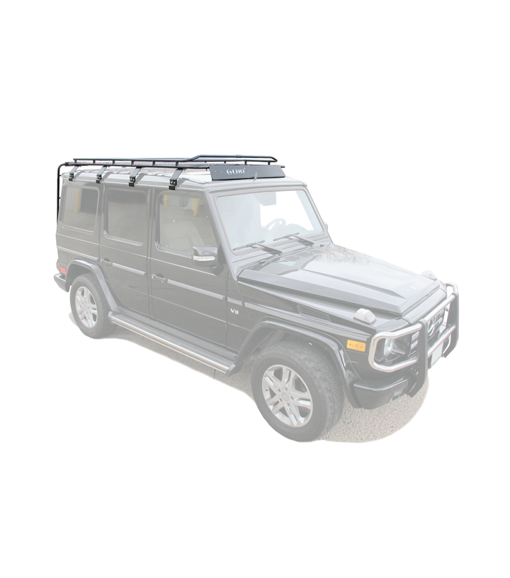 Close-up of GOBI’s traversable mesh platform and rear ladder, highlighting powder-coated finish right front view 