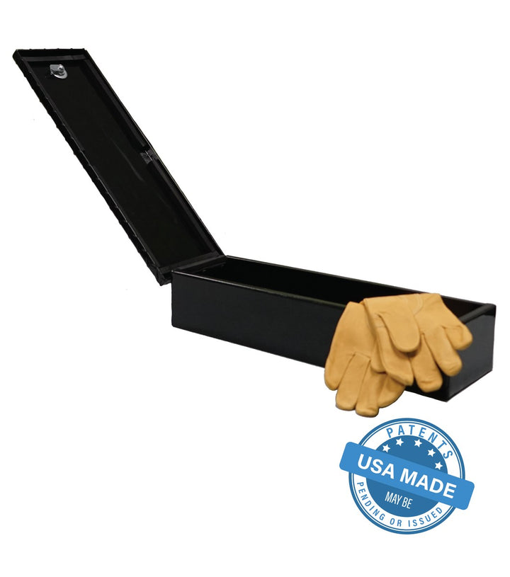 GOBI Small Tool Box mounted on a GOBI Stealth Rack, showcasing its custom fit and ample storage space