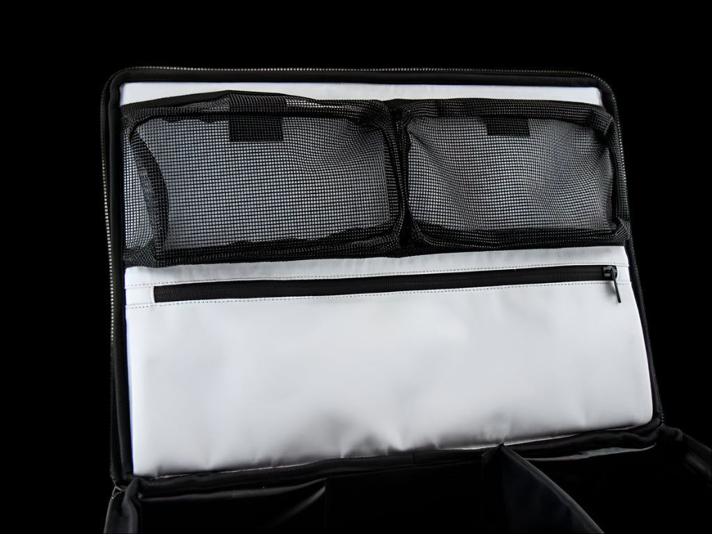 Side view of Front Runner Flat Pack displaying sturdy carrying handles and modular storage compatibility