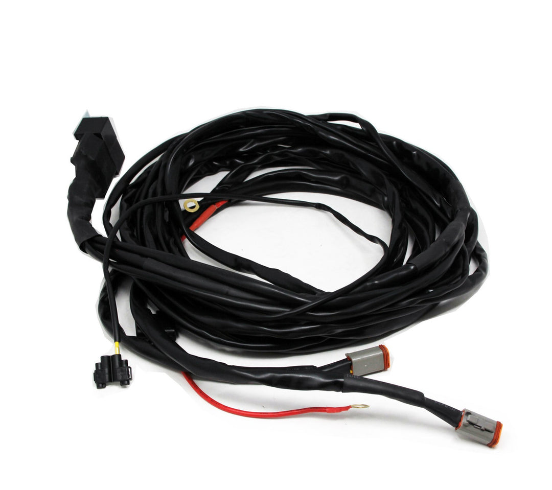 Baja Designs LP9/LP6 Series Upfitter Lock-Out Wiring Harness, showcasing its streamlined design and essential components