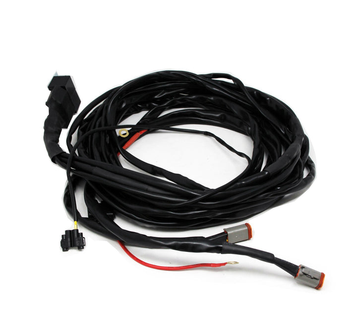 Baja Designs LP9/LP6 Series Upfitter Lock-Out Wiring Harness, showcasing its streamlined design and essential components