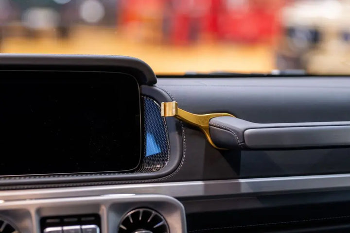 LETECH Mobile Phone Holder installed in a Mercedes-Benz G-Class, showcasing its seamless integration and convenient phone placement