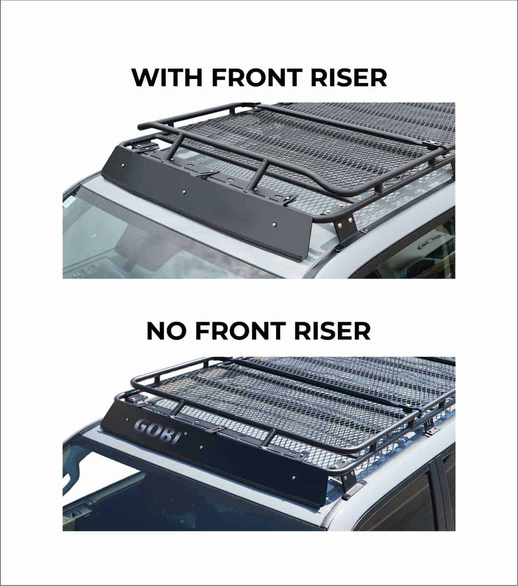 Close-up of GOBI’s traversable mesh platform and rear ladder, highlighting heavy-duty powder-coated finish
