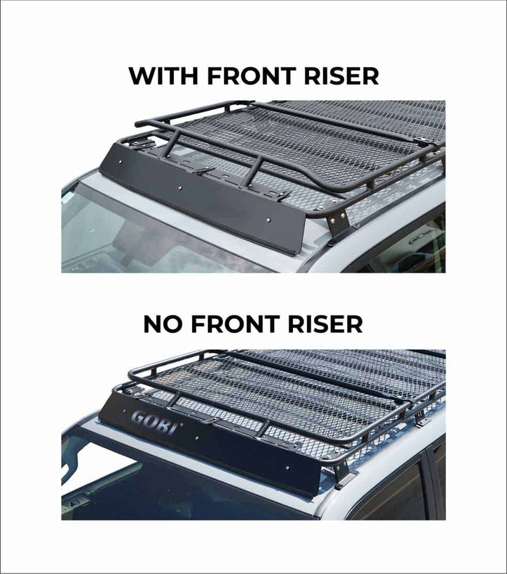 Close-up of GOBI’s traversable mesh platform and rear ladder, highlighting heavy-duty powder-coated finish
