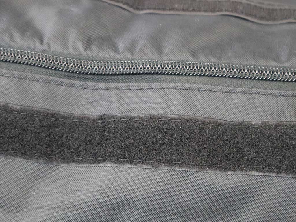 Transit Bag Large loaded with camping gear, demonstrating spacious interior and durable 600d fabric construction.