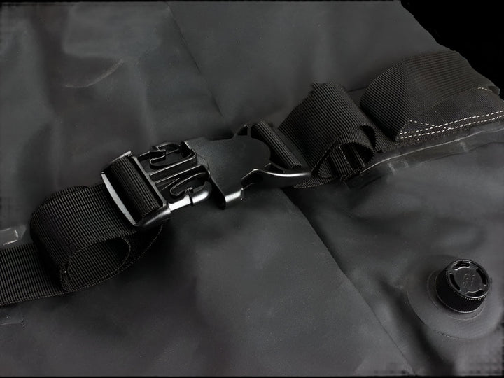 Front Runner Typhoon Bag with luxury black finish and grey double stitching, designed for premium adventure storage.