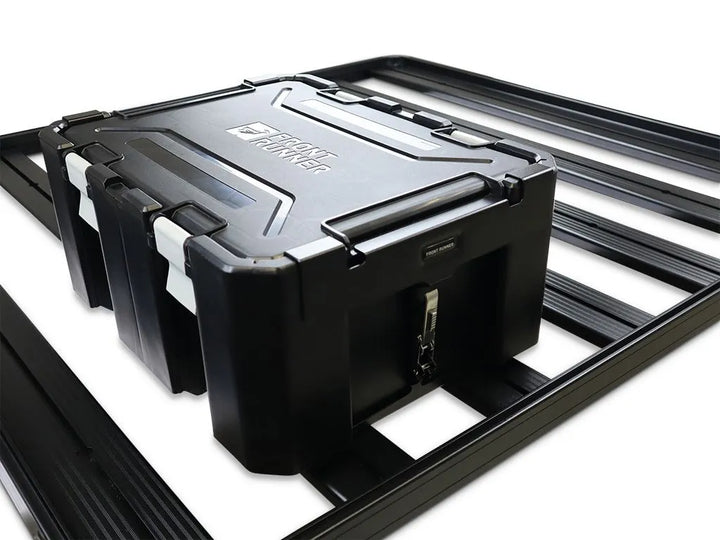 Front Runner Wolf Pack Pro Rack Mounting Bracket / MKII showing protective T-slot rubber strips preventing rack damage.