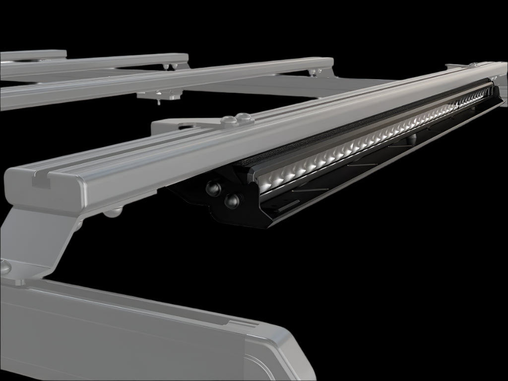 Overhead view of 40" LED Light Bar mounted with included brackets, ready for both on-road and off-road adventure lighting