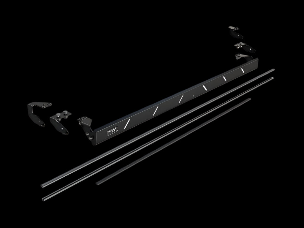Front Runner 40" LED Light Bar illuminating a campsite, demonstrating versatile use for night driving and outdoor activities
